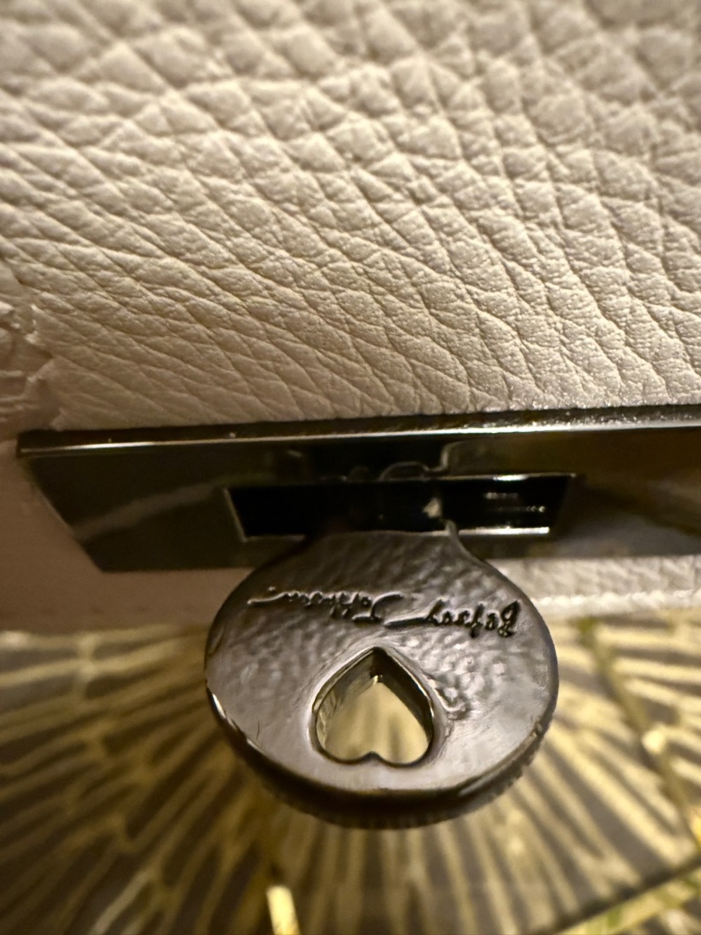 Betsey Johnson White/Cream Embossed Skull Crossbody Bag - Women's Shoulder Bag - Picture 2 of 8